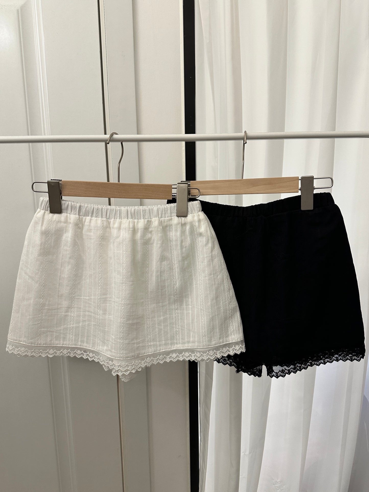 【韓系清純溫柔風】Summer Breeze蕾絲刺繡蝴蝶結裙褲