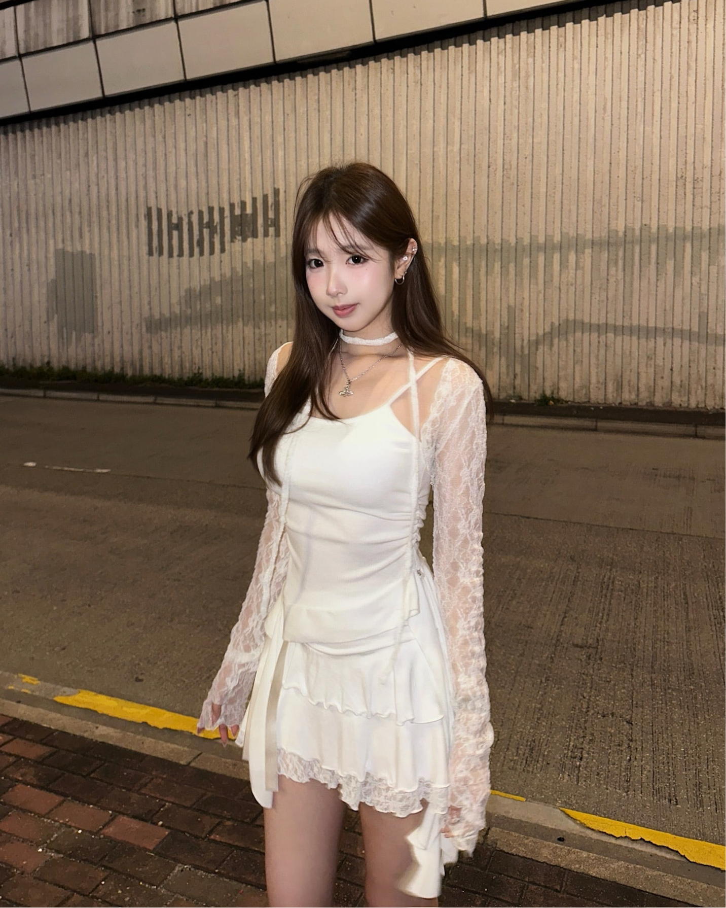 【顯瘦小外套】Daisy in Black蕾絲不規則可拆式綁帶短版外套