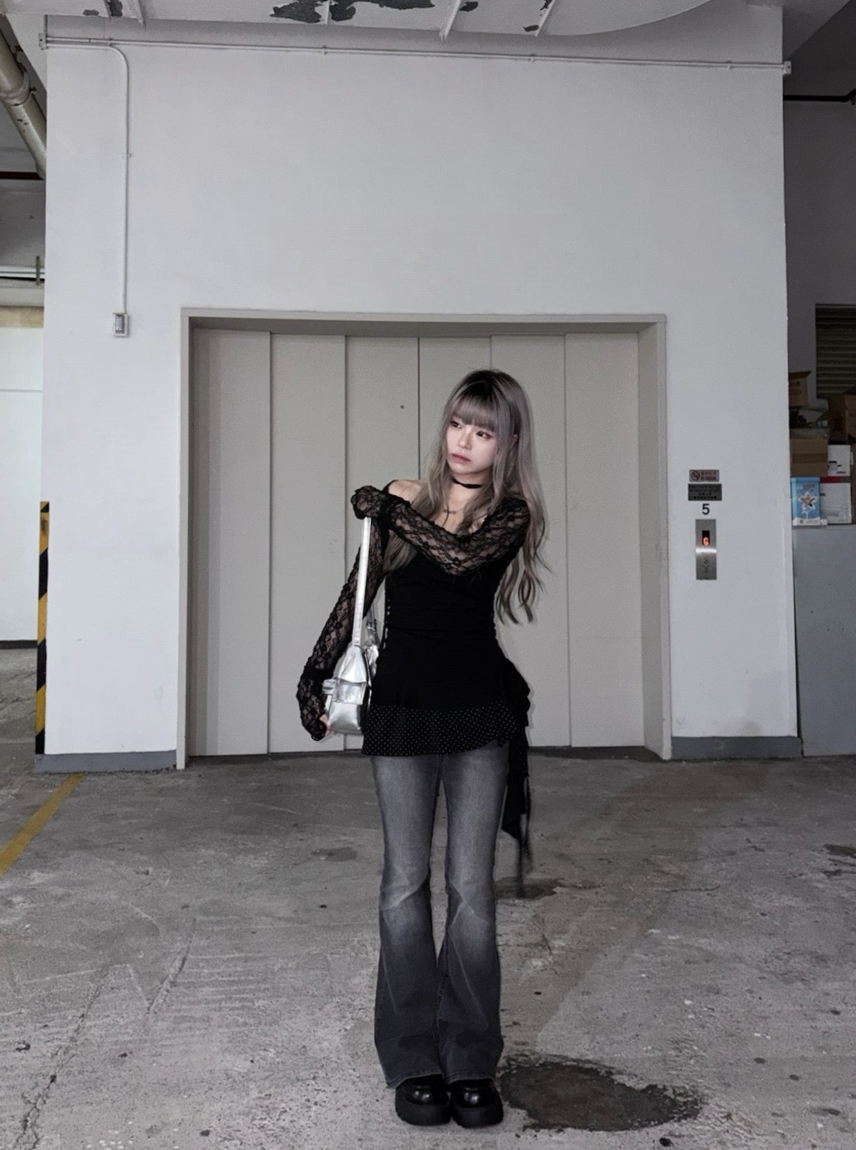 超顯瘦神褲Black Mamba Washed Bootcut Denim水洗喇叭褲