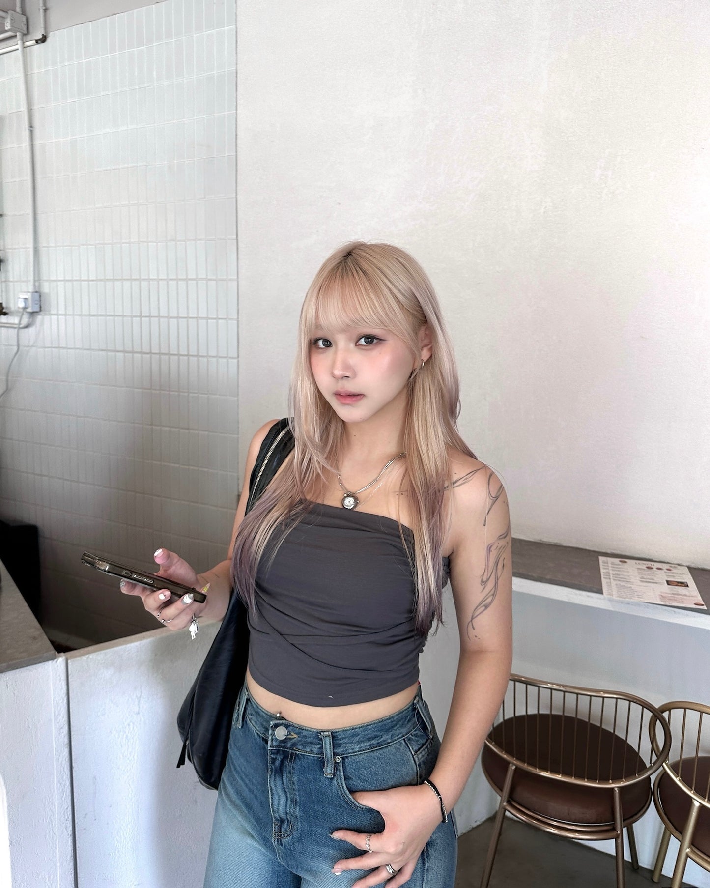 【百搭1 set 2件套】Clean Fit 日常低飽和顏色軟糯感綁帶抹胸 & 外套