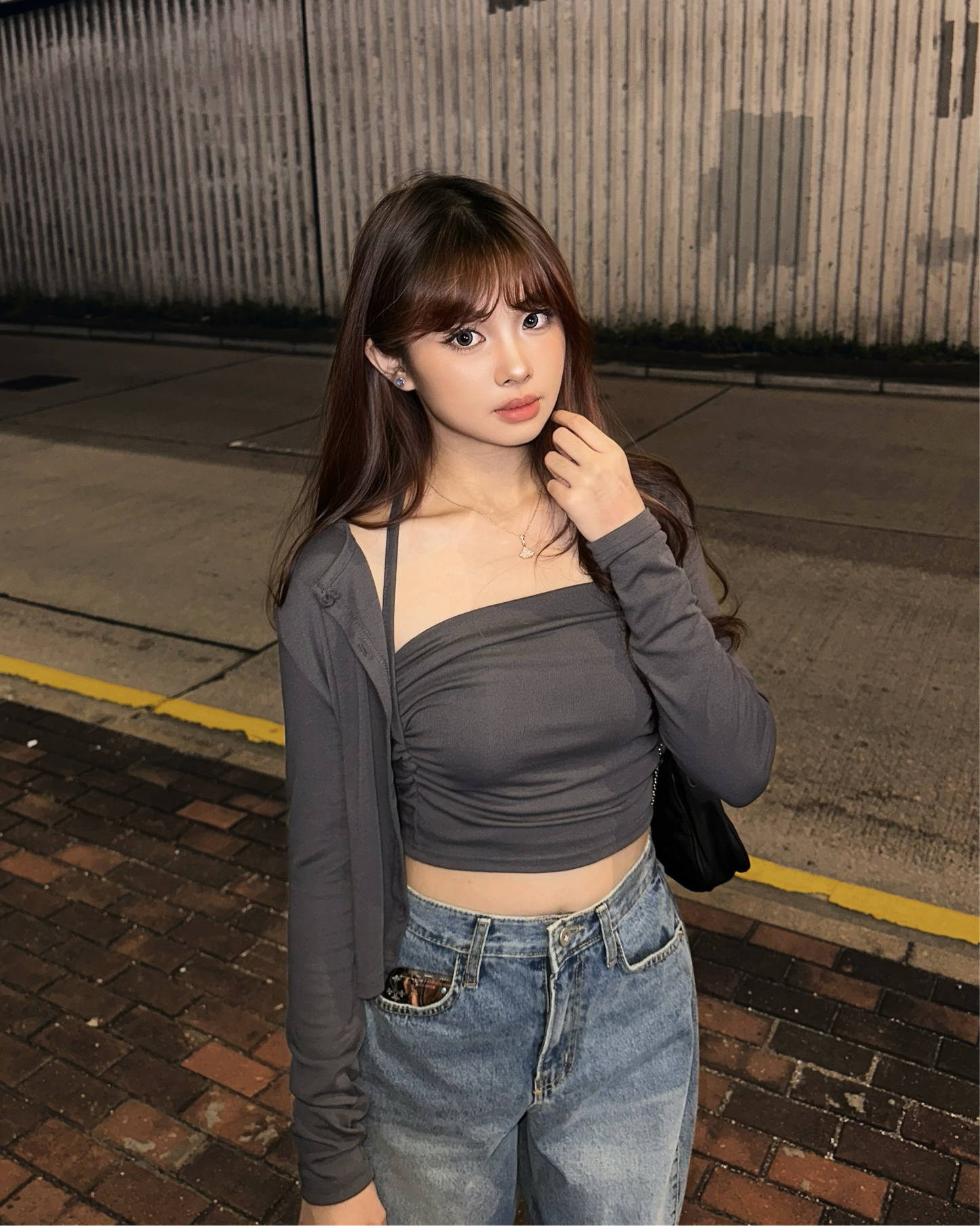 【百搭1 set 2件套】Clean Fit 日常低飽和顏色軟糯感綁帶抹胸 & 外套