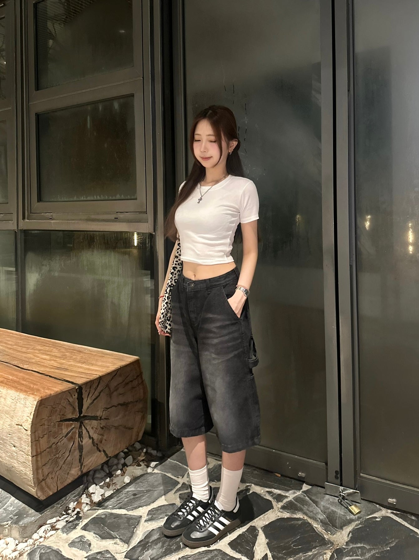 【韓網熱賣同款】Clean Fit顯身材Basic Crop 棉質Tee