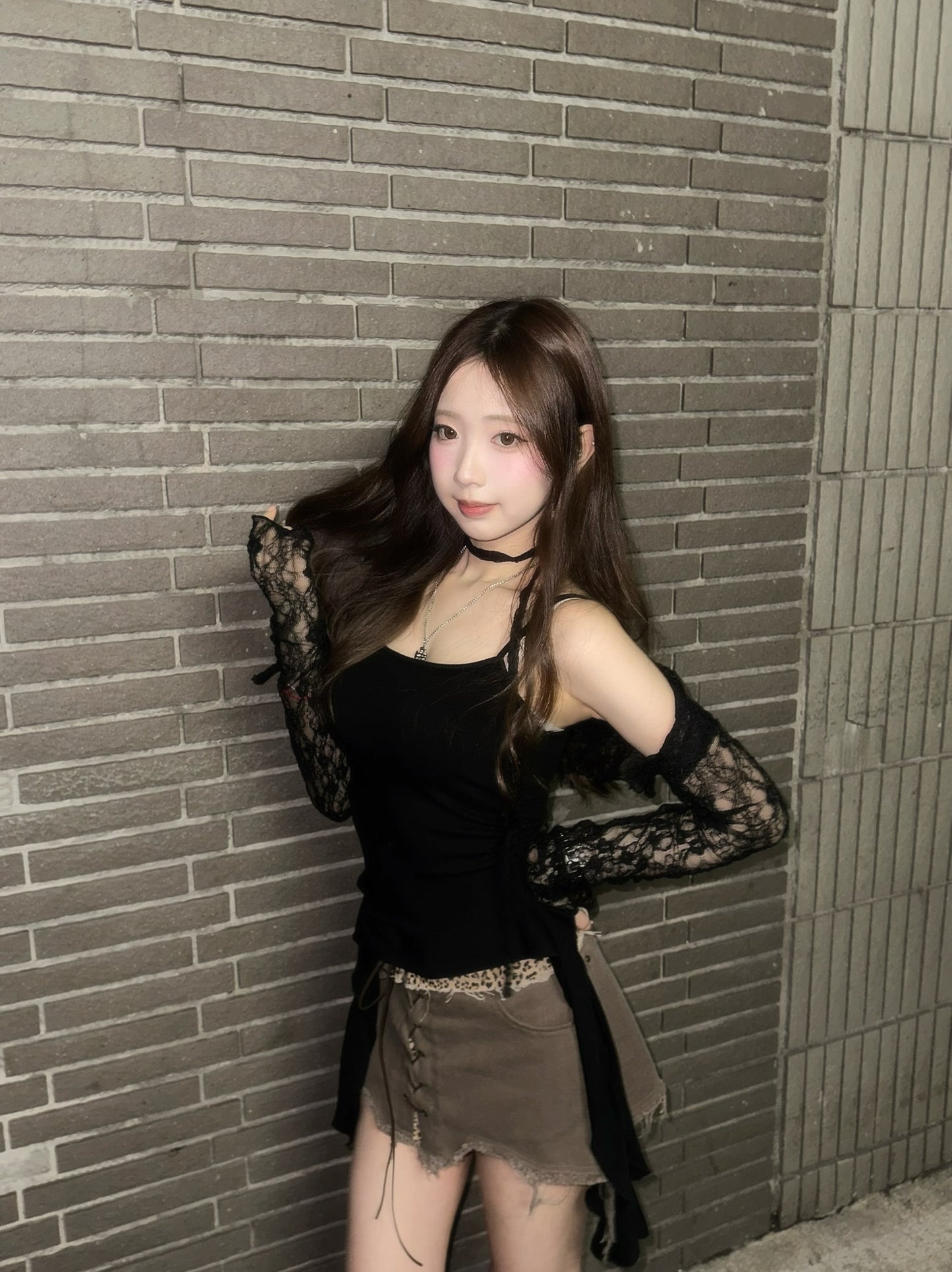 【韓式疊穿入門】不規則垂墜飄帶吊帶Padded Top