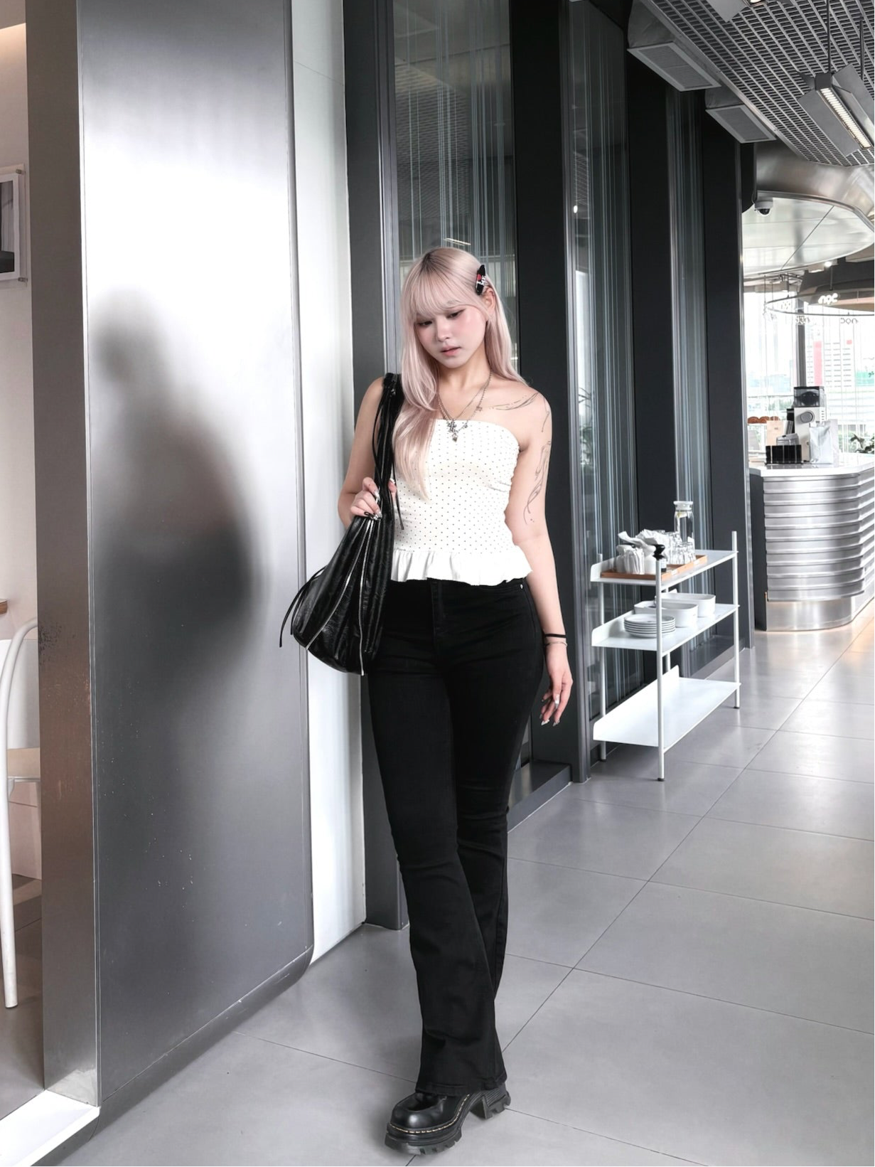 【顯瘦提臀神褲2.0】Long Black Daily 高腰修長喇叭褲