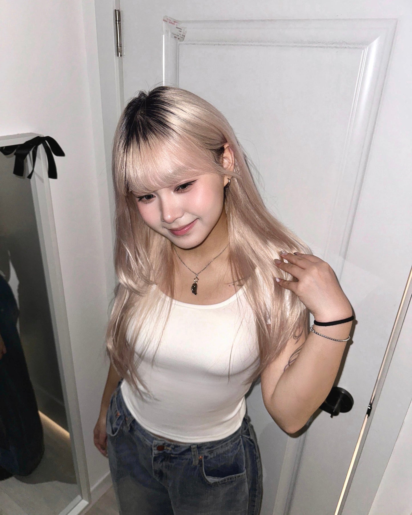 【韓式Clean Fit】Basic彈力Double綁結日常純色Tee