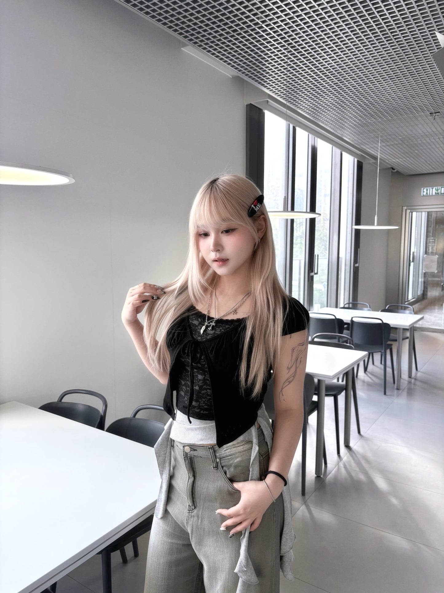 【韓式疊穿入門】不規則垂墜飄帶吊帶Padded Top