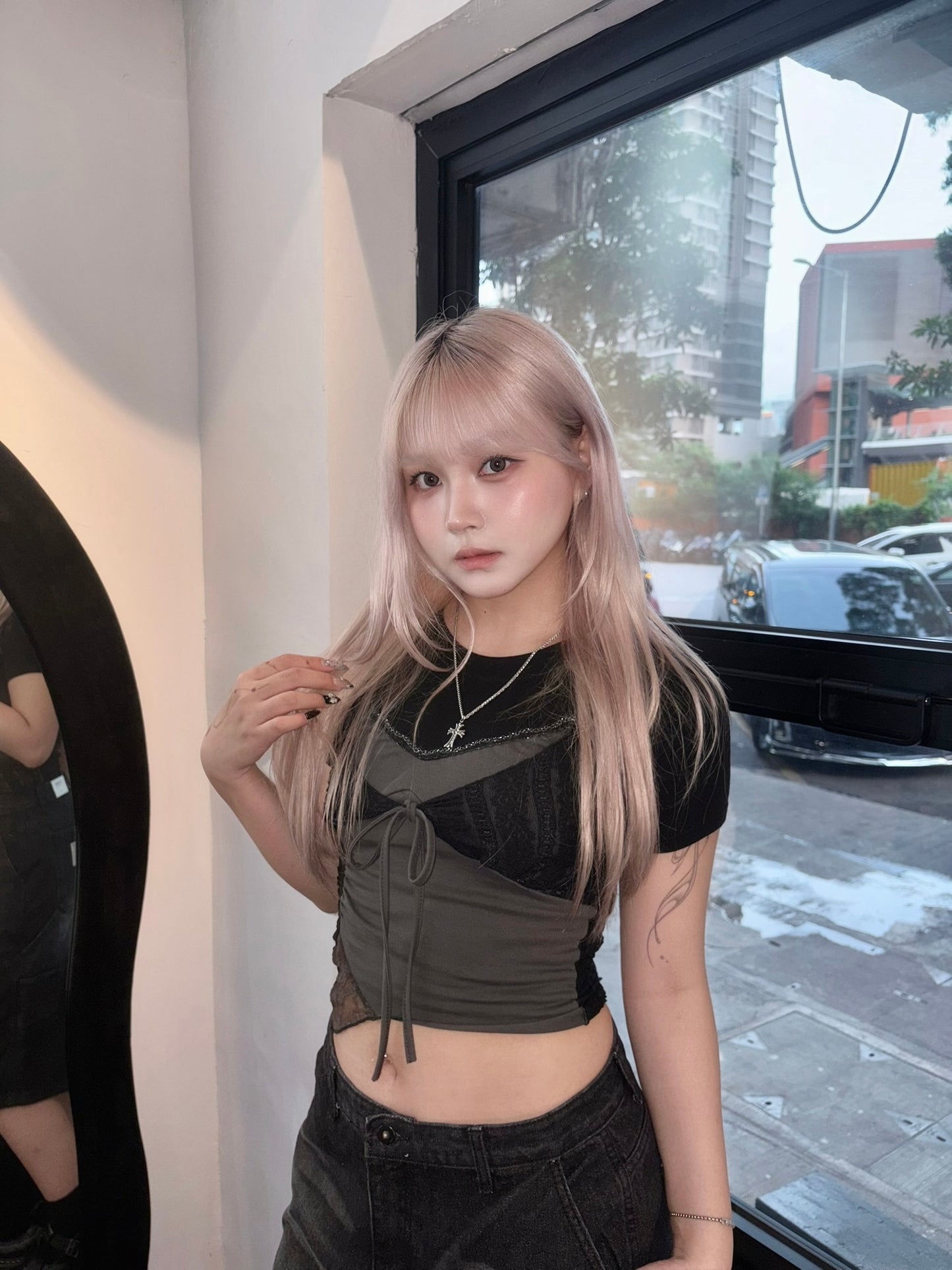 【韓網熱賣同款】Clean Fit顯身材Basic Crop 棉質Tee