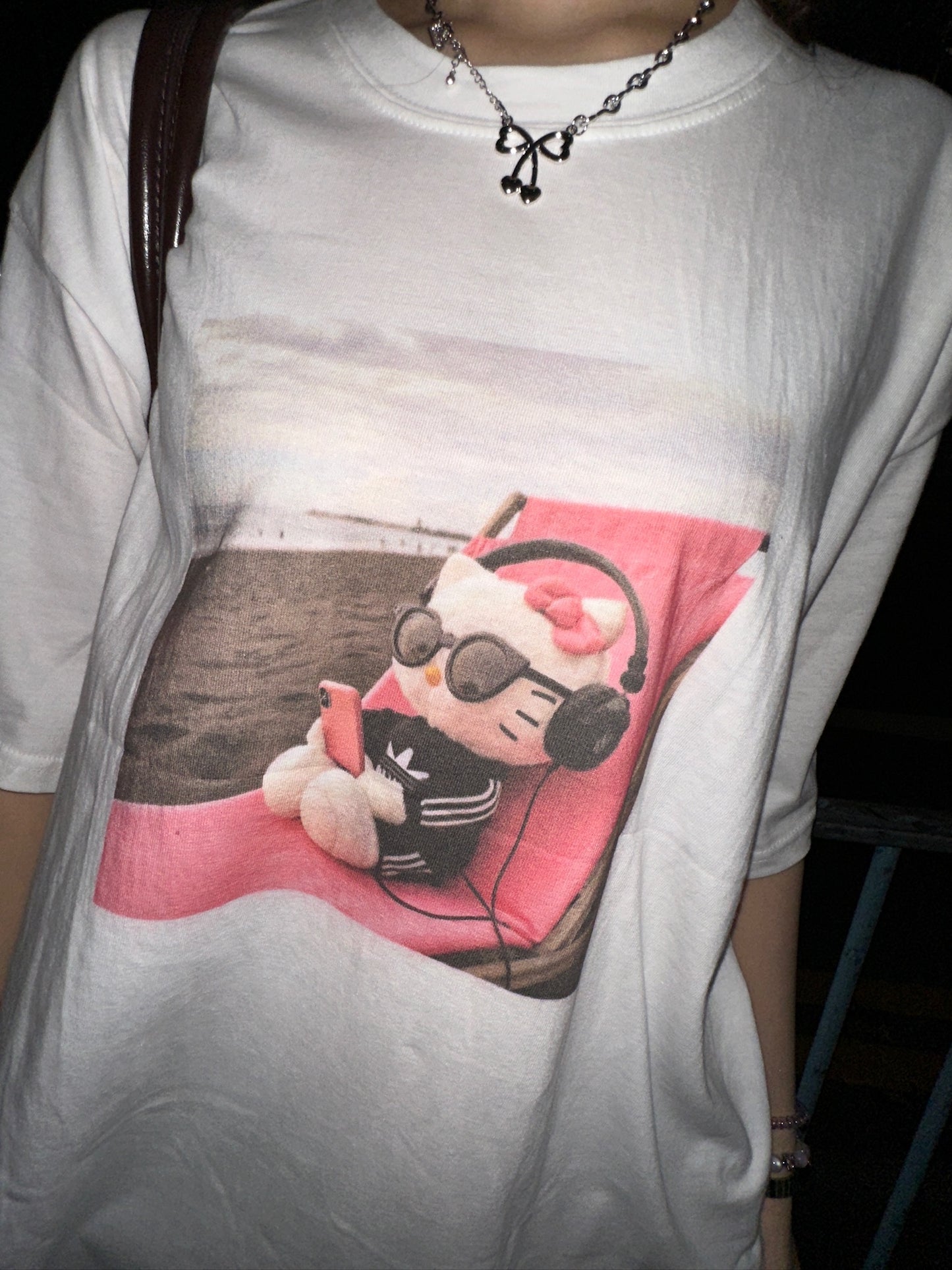 韓系Hello咪咪 Sunbathing慵懶Oversized Tee