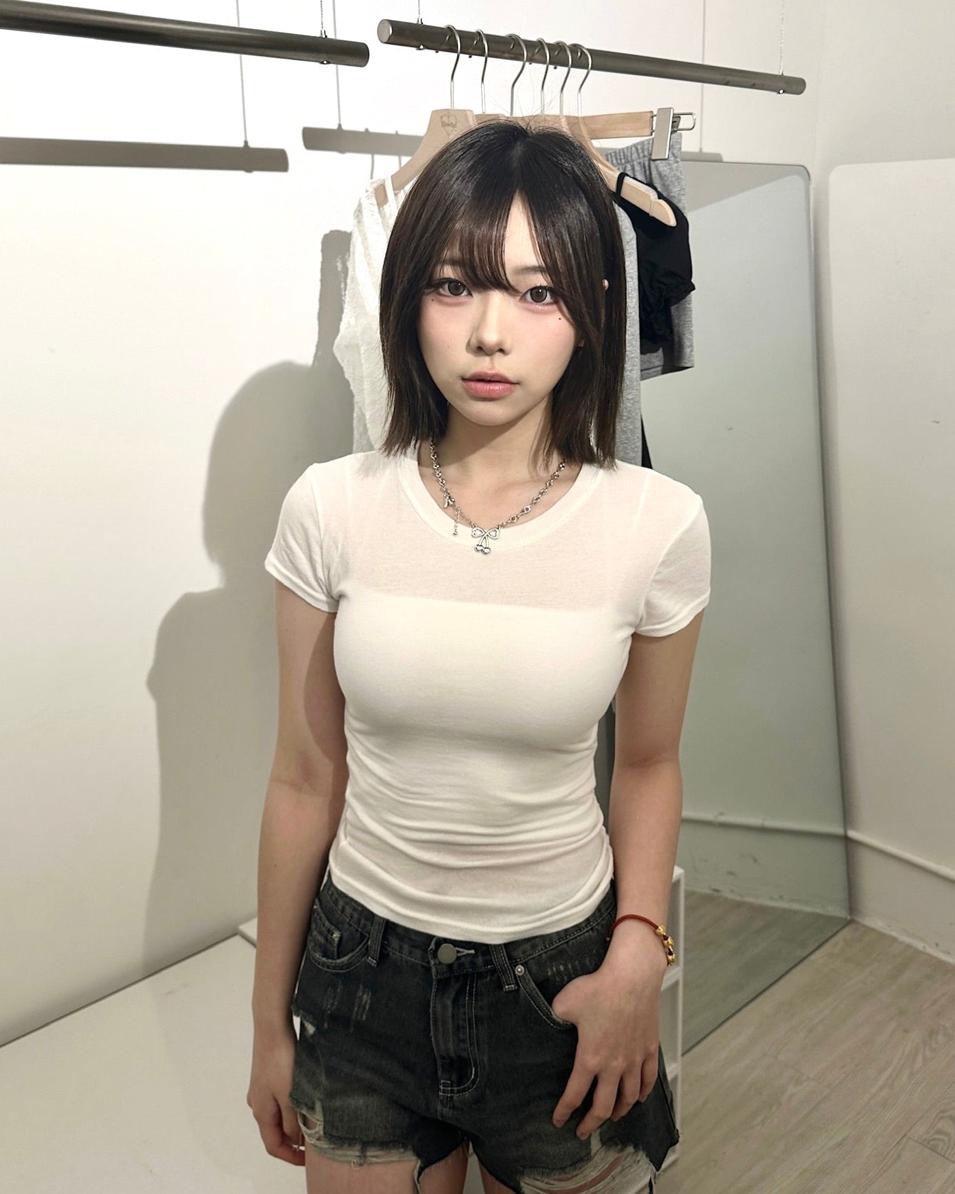 【日常必備百搭打底｜ 疊穿Must Have】純色吊帶交叉平領可拆式Bra Top背心