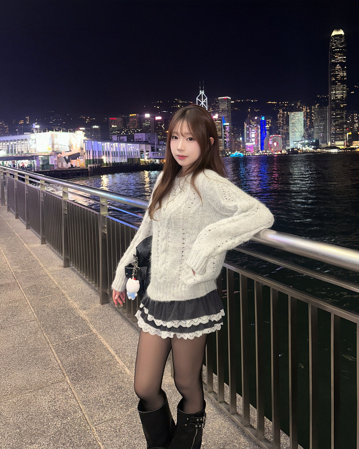 【Wool 16%⛄️禦寒日常百搭款】Vanilatte餅乾圓領混色點點鬆身針織冷衫