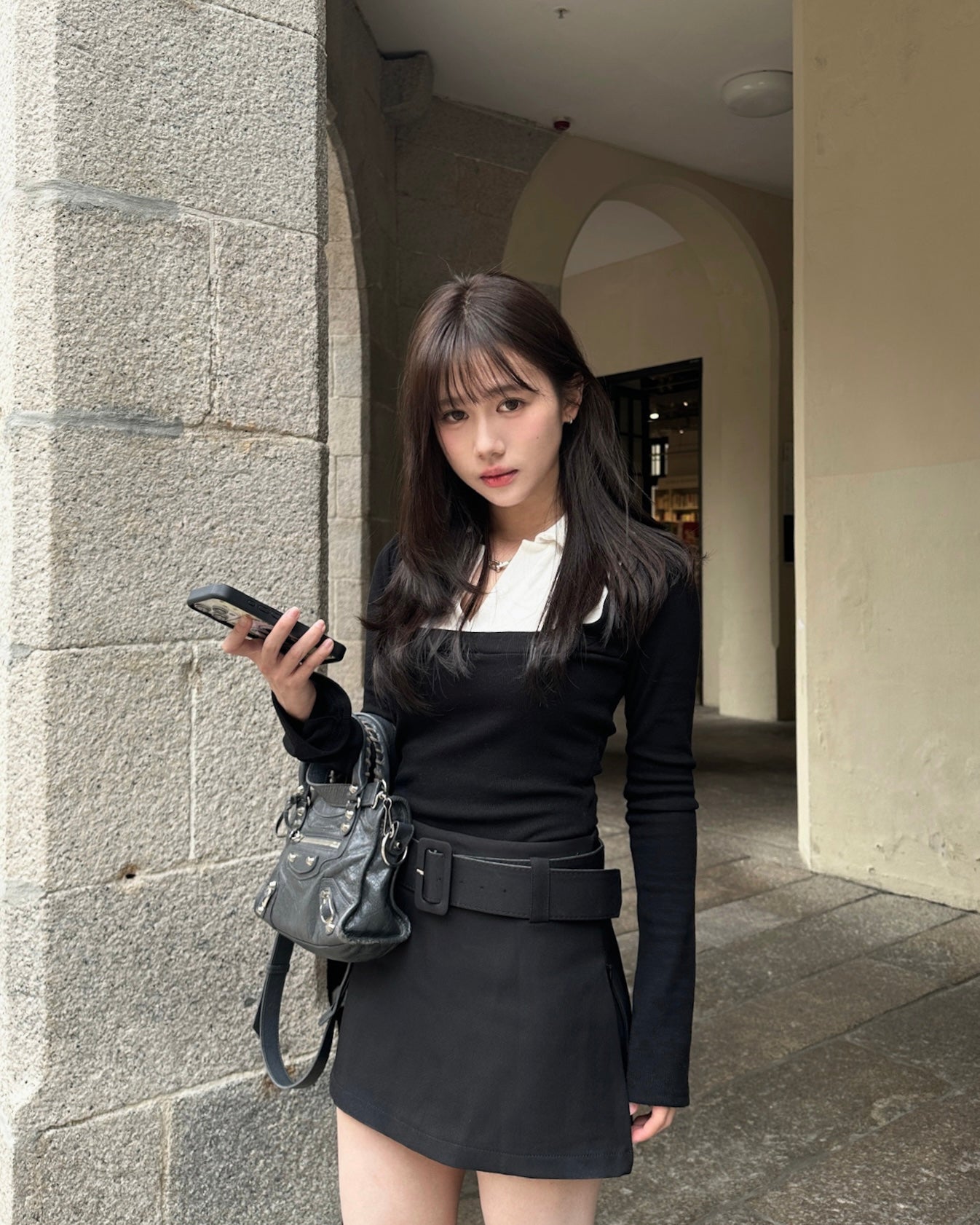 【拜年見家長❤️穩取好印象首選】韓系知性風】Office Siren 顯瘦假兩衫裇衫 Top