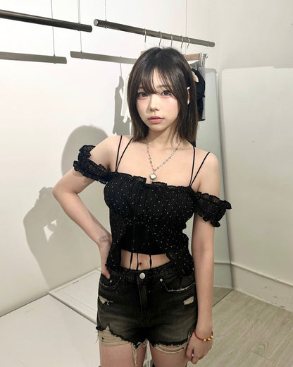 【日常必備百搭打底｜ 疊穿Must Have】純色吊帶交叉平領可拆式Bra Top背心