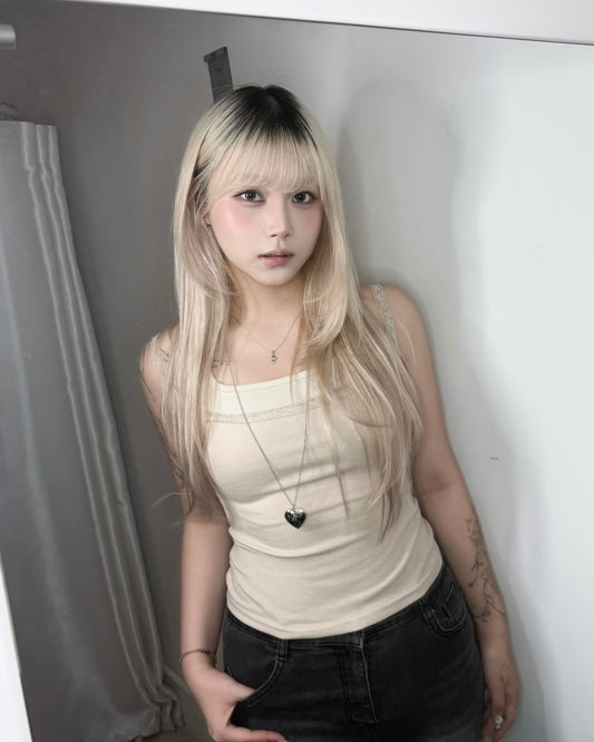 【韓式芭蕾舞風疊穿｜ 溫柔氣質百搭】Mistyque Layer 蕾絲吊帶假兩件背心