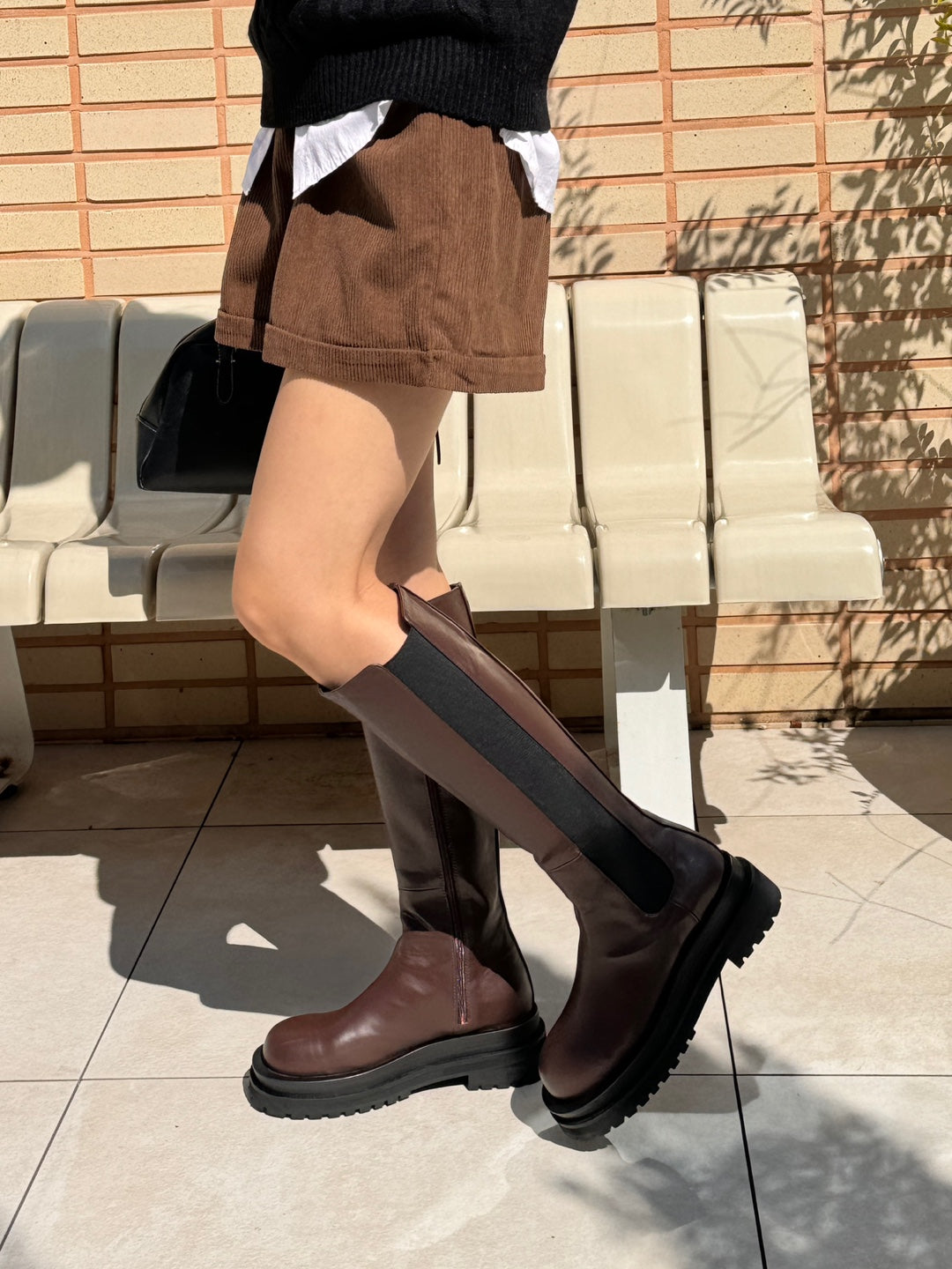 +5cm Slim Fit Basic Riding Boots