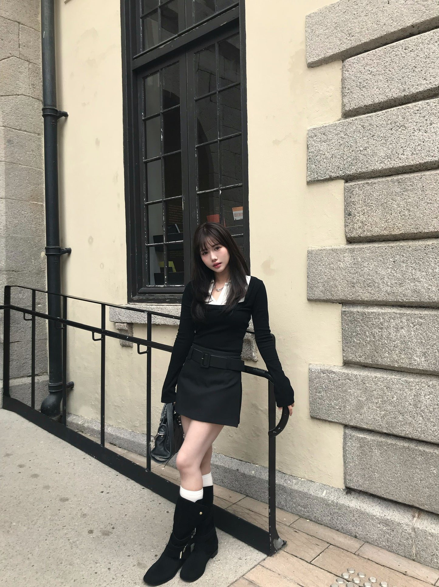 【拜年見家長❤️穩取好印象首選】韓系知性風】Office Siren 顯瘦假兩衫裇衫 Top