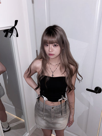 【sexy cute小性感】雙色蝴蝶結絲帶Padded Top