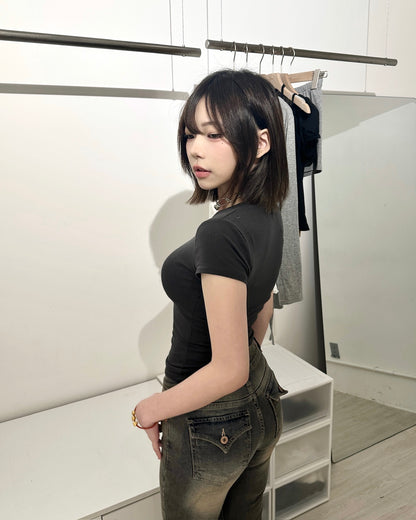 【1秒折角腰極顯身材🔥 日常＋Gym百搭必入】Sofly Touch Slim Cut 修腰圓領超彈力柔軟短袖T-Shirt