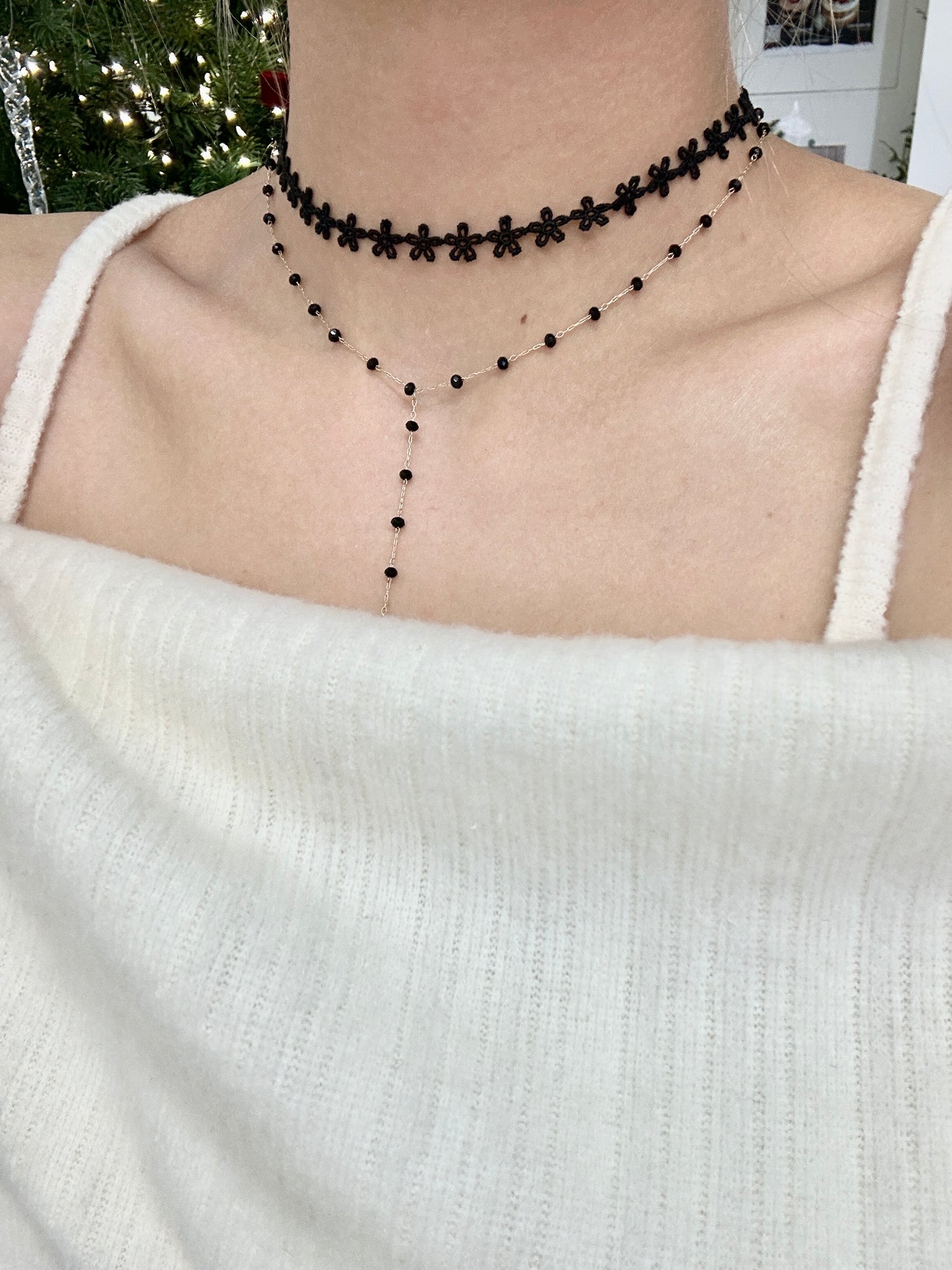 Floral & Pearl Chocker Set