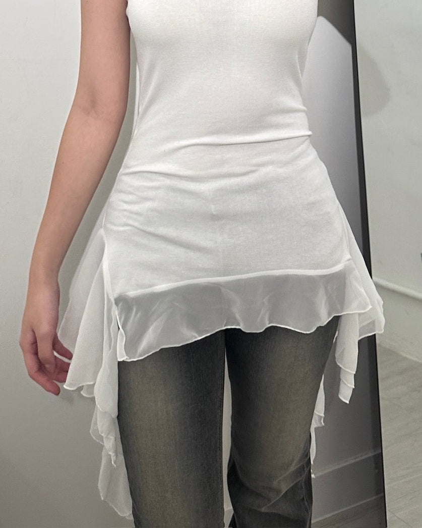 【365 Days 韓式疊穿打底必入】Airy Lightness飄逸雪紡透紗吊帶襯裙Overlay Top