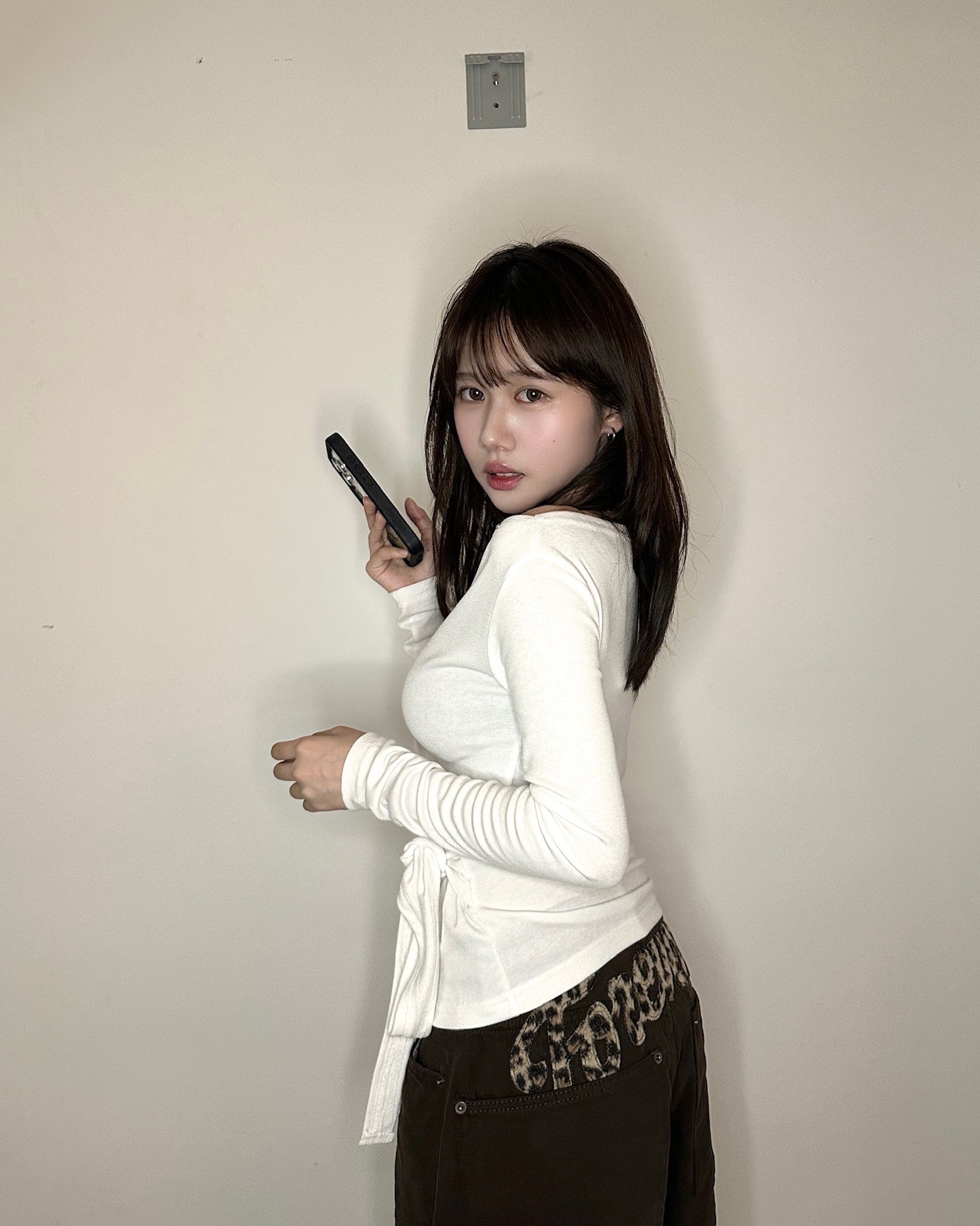 【日常百搭闊褲Pick♪】Forerver豹紋刺繡闊身彎刀褲