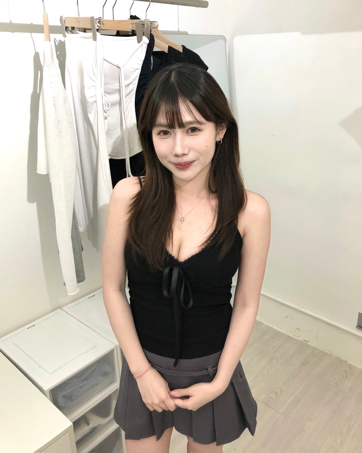 【韓網熱賣同款｜365 Days百搭必入 】Lovesick 純慾感絲帶蝴蝶結蕾絲Bra Top（可調節長度）