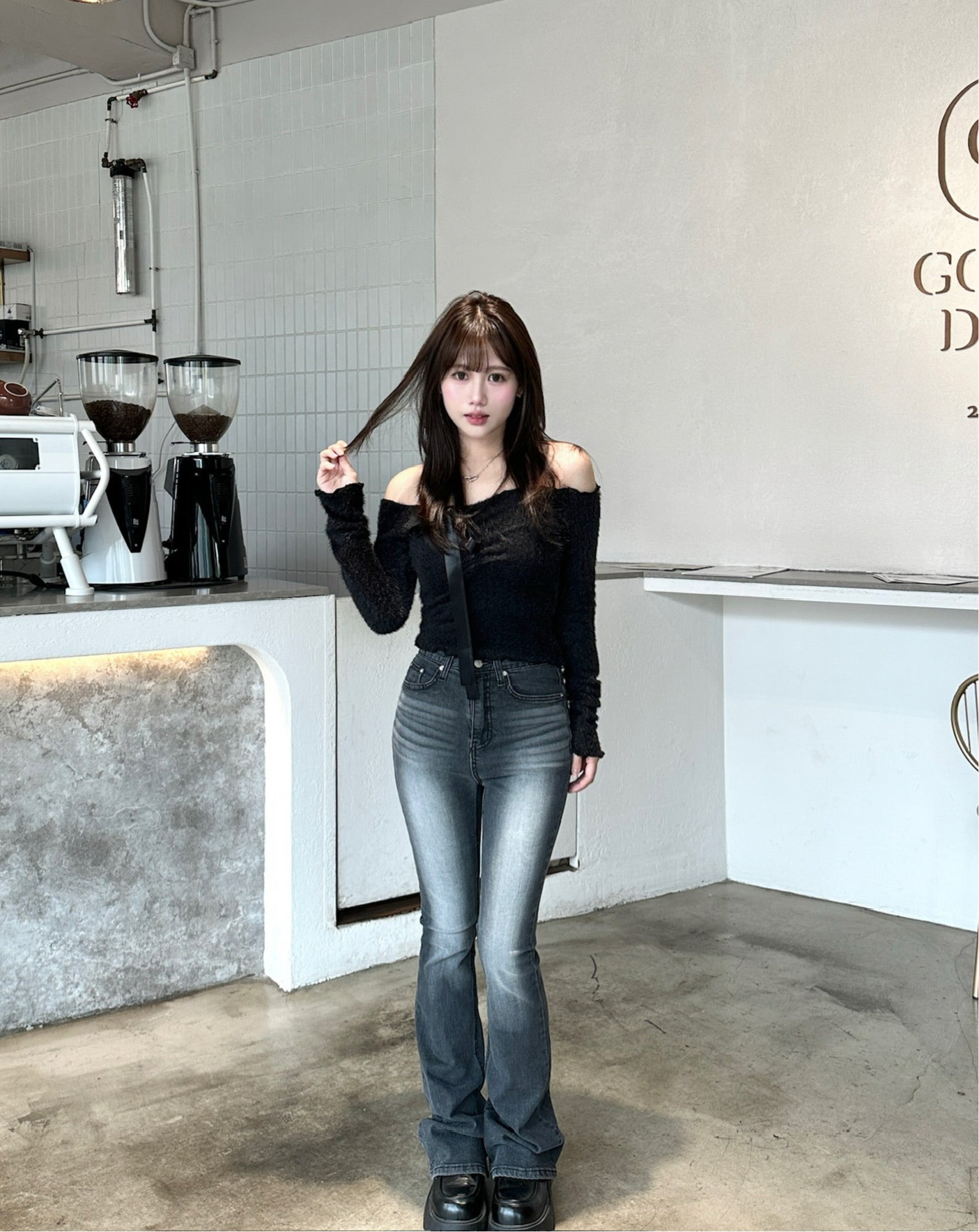 超顯瘦神褲Black Mamba Washed Bootcut Denim水洗喇叭褲