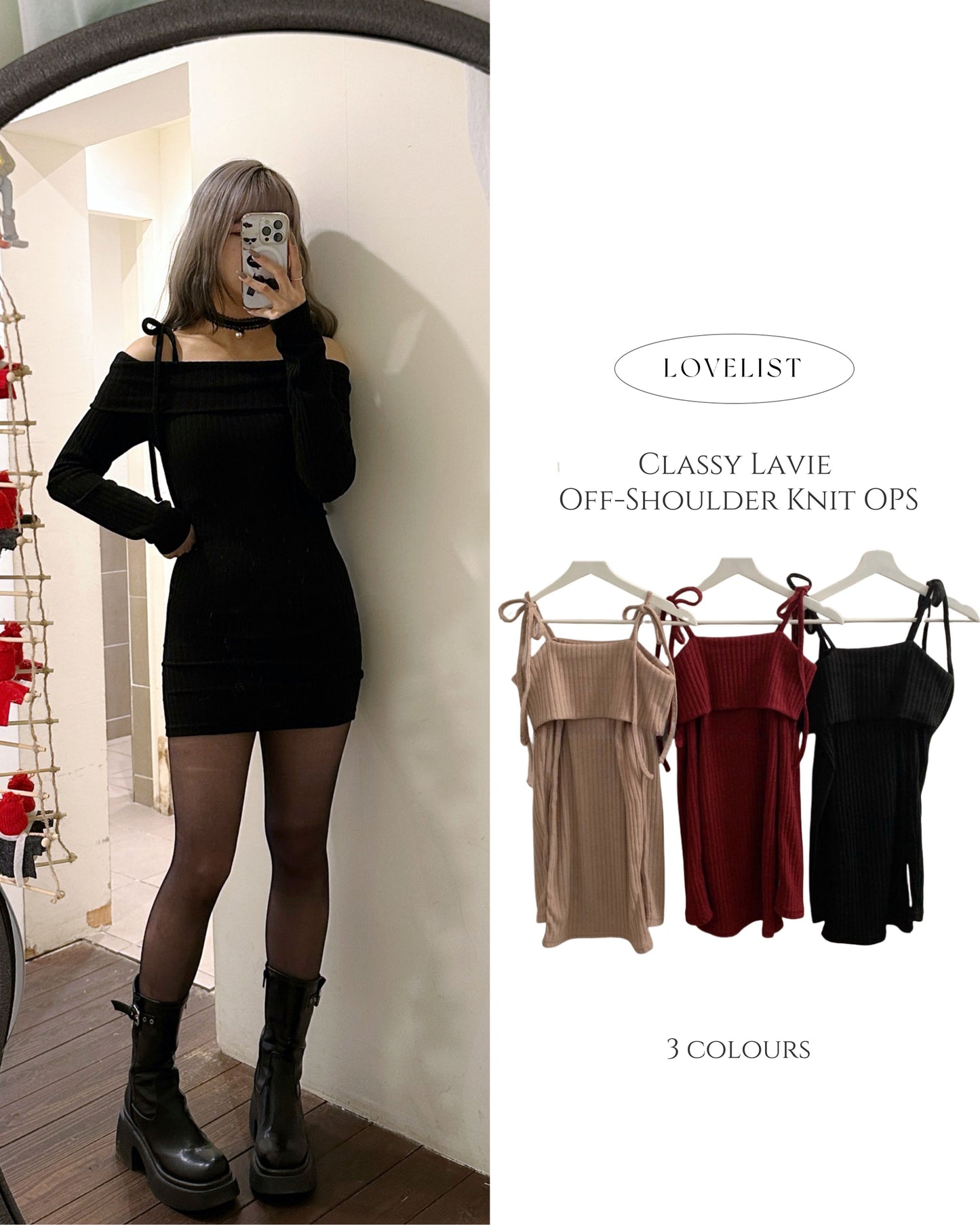 Classy Lavie Off Shoulder Knit OPS