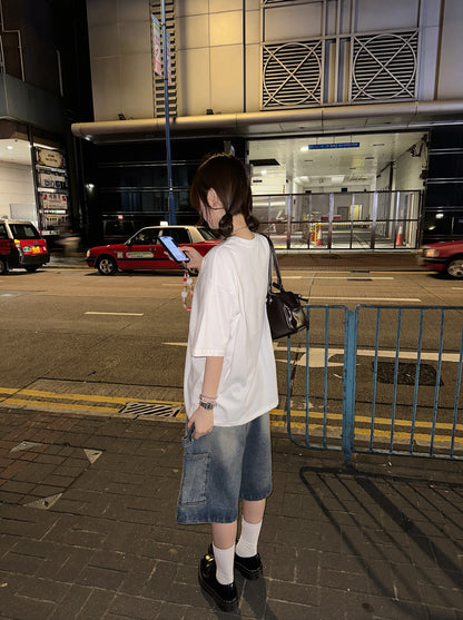 韓系Hello咪咪 Sunbathing慵懶Oversized Tee
