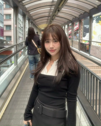 【拜年見家長❤️穩取好印象首選】韓系知性風】Office Siren 顯瘦假兩衫裇衫 Top