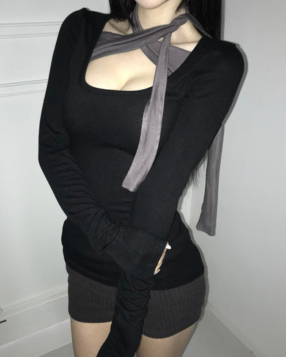 【約會心動單品🌷顯身材首選】Irresistible 芭蕾舞風5 ways綁帶軟滑涼感Top