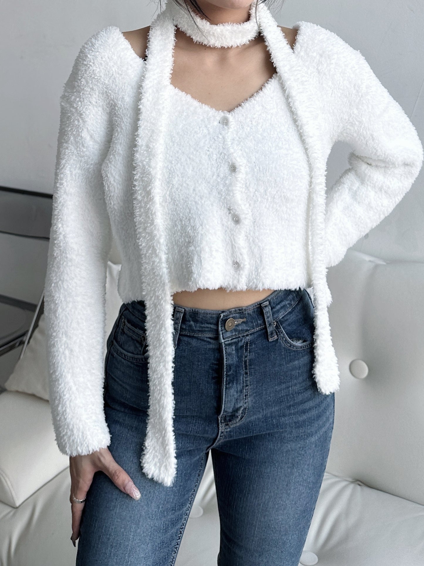 Super Warm☁️Cloudy Marshmellow Muffler Cardigan