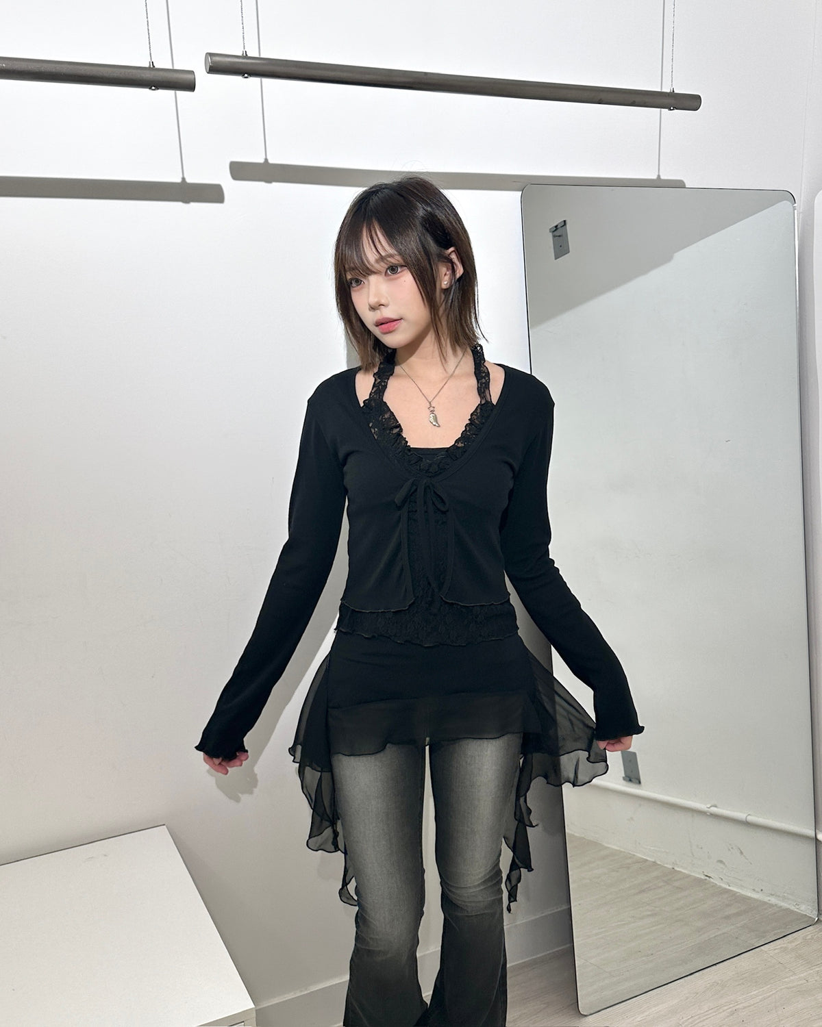 【365 Days 韓式疊穿打底必入】Airy Lightness飄逸雪紡透紗吊帶襯裙Overlay Top