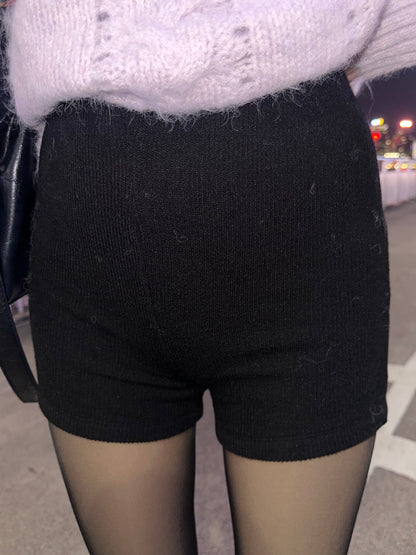 【韓妹人人必有❄️冬天必買打底】 強烈推薦包色！Warm Up抓絨打底高腰針織短褲