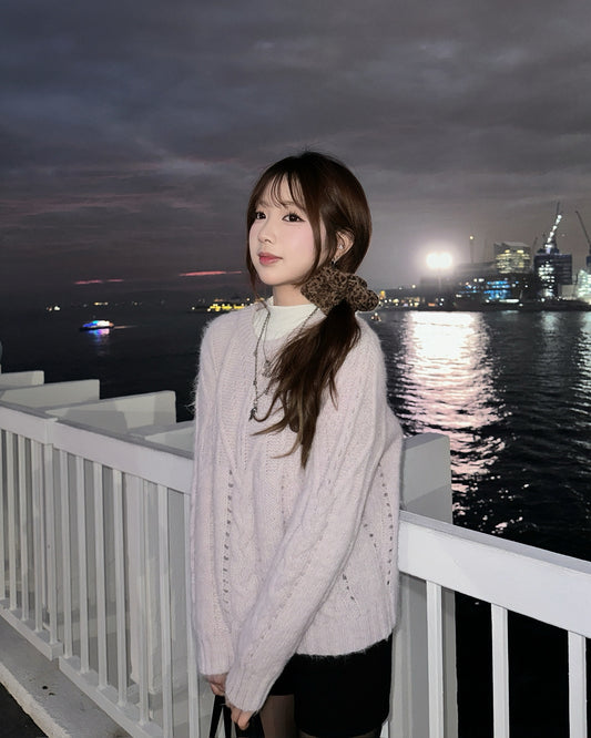 【Wool 16%⛄️禦寒日常百搭款】Vanilatte餅乾圓領混色點點鬆身針織冷衫