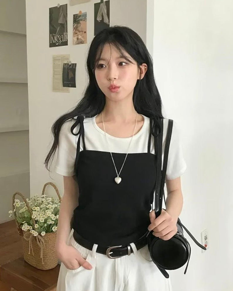 【Lovelist OOTD ♡ 指定配搭Set Price -$50】Monotone 2件套T-Shirt x Endless Endless中長免燙垂墜百褶西裝裙 $428（原價$478）