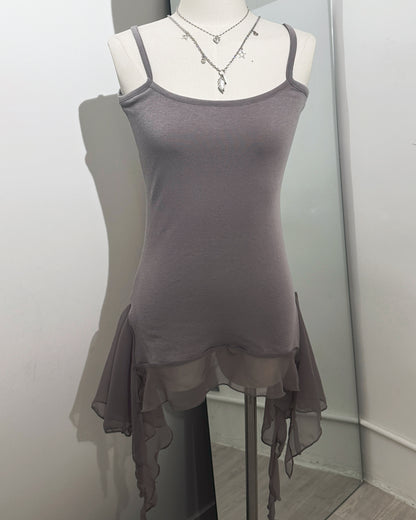 【365 Days 韓式疊穿打底必入】Airy Lightness飄逸雪紡透紗吊帶襯裙Overlay Top