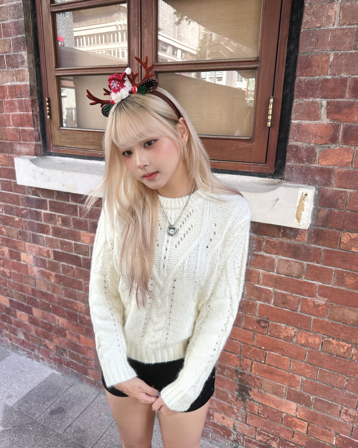 【Wool 16%⛄️禦寒日常百搭款】Vanilatte餅乾圓領混色點點鬆身針織冷衫