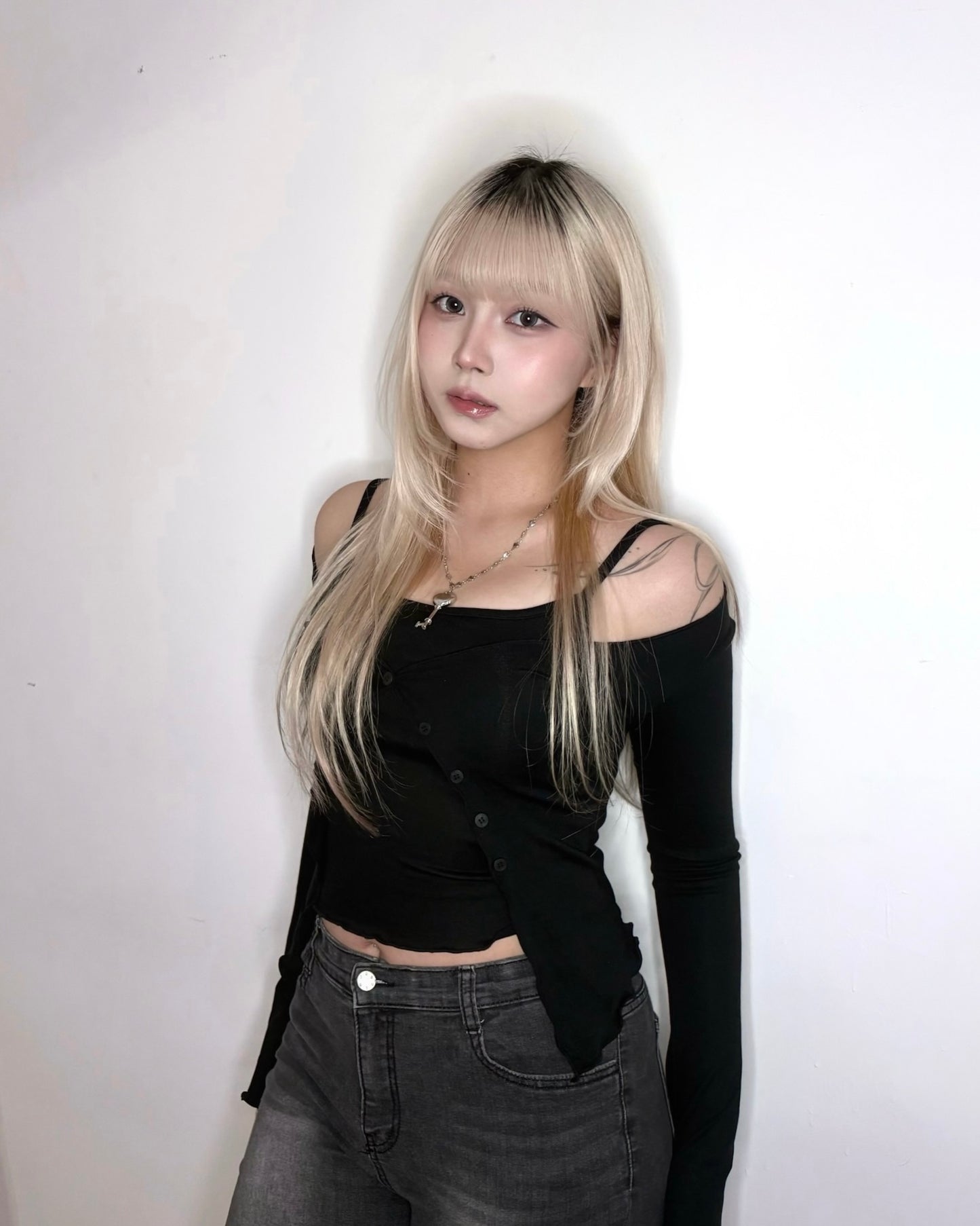 【韓系溫柔日常必入♡𓈒1 set 2件】Tender Mood氣質捲邊吊帶Bra Top背心+外套Set