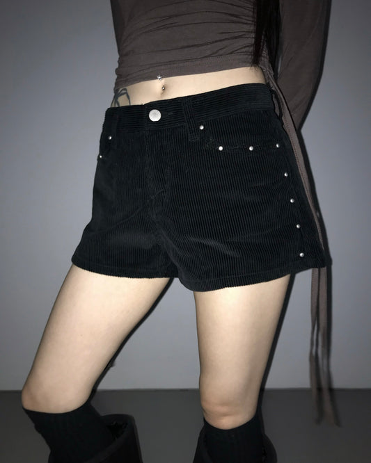 【冬日必備❄️日常百搭款】Sliver Pin燈芯絨A字短褲