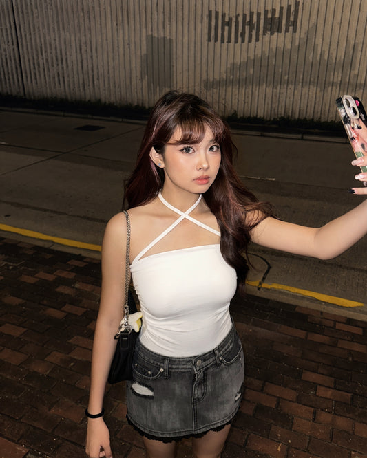 【Daily百搭必備】3 ways綁帶美胸修身Bra Top