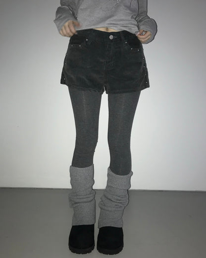 【冬日必備❄️日常百搭款】Sliver Pin燈芯絨A字短褲