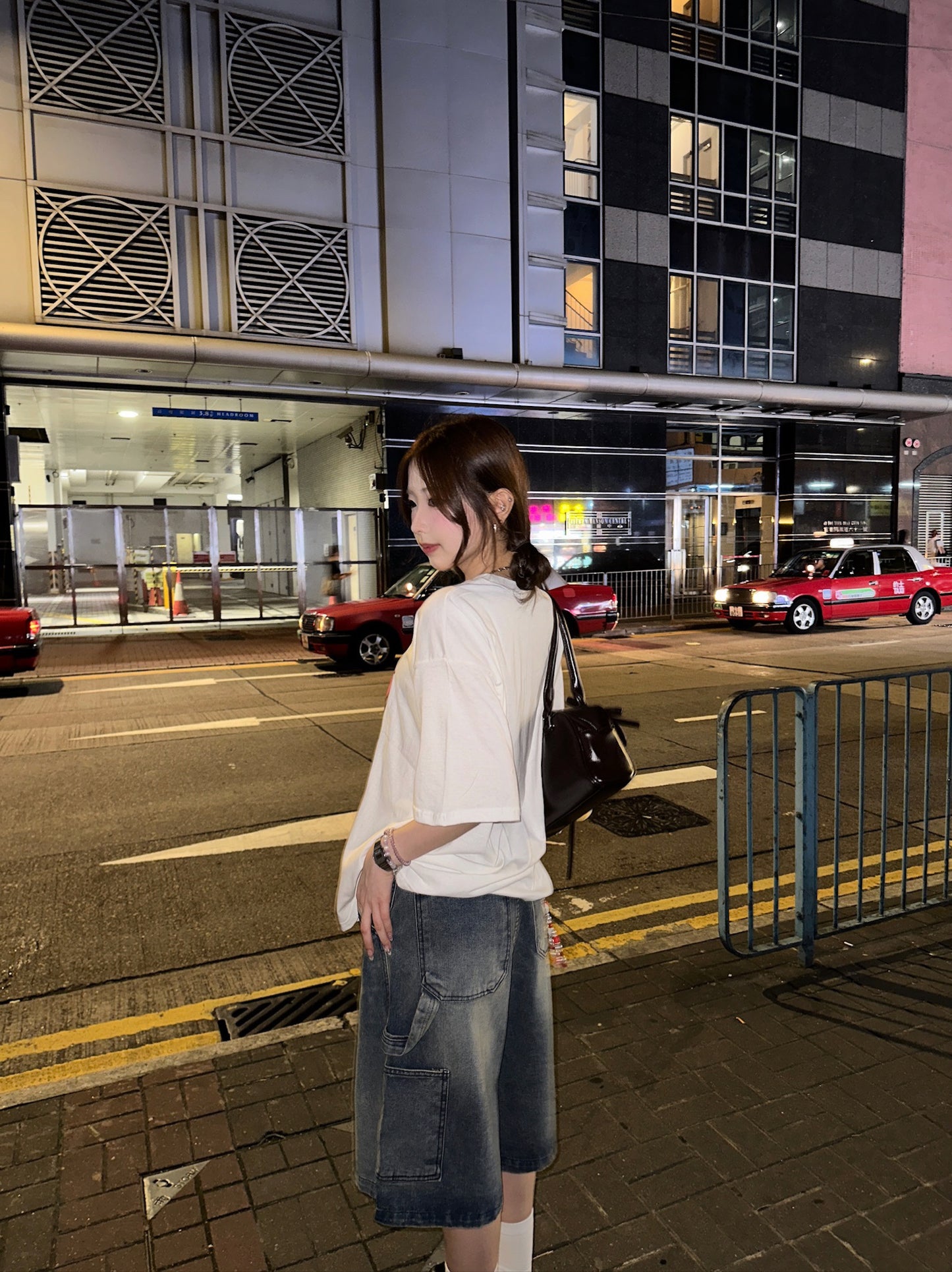 【韓系慵懶感】俏皮感復古水洗Tom Boy扣帶工裝六分褲