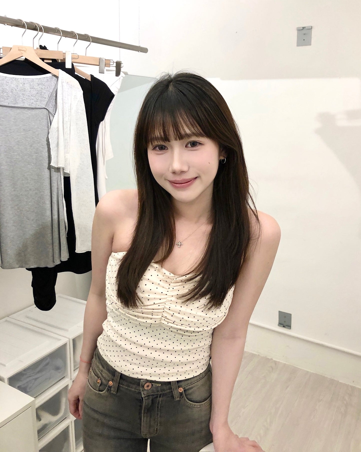 【2026波點風穿搭Must Have｜ 約會打卡必備單品】Cuddly Mermaid 波點心型抺胸Bra Top