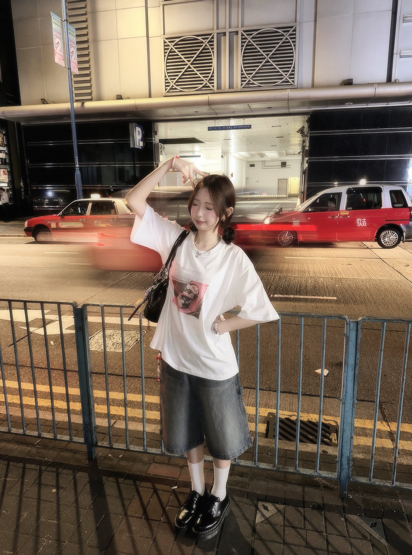韓系Hello咪咪 Sunbathing慵懶Oversized Tee