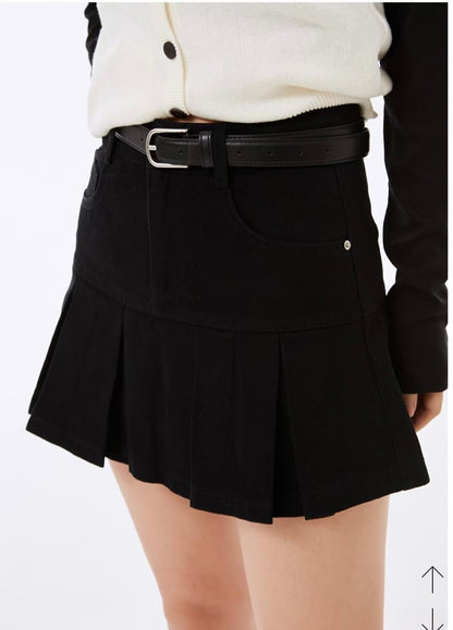 A-line Half Pleated Skirt