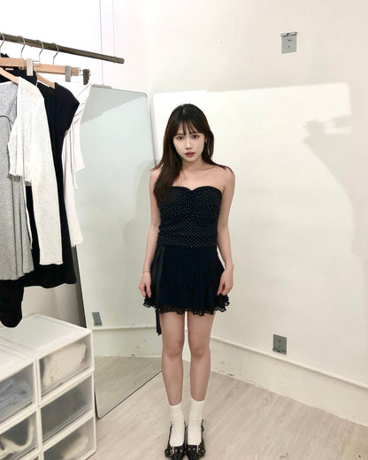 【2026波點風穿搭Must Have｜ 約會打卡必備單品】Cuddly Mermaid 波點心型抺胸Bra Top