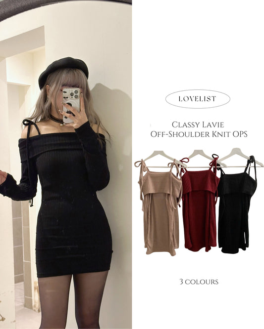 Classy Lavie Off Shoulder Knit OPS