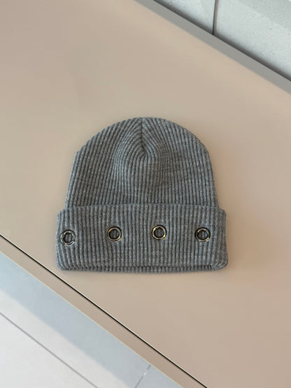 【冬日必入❄️穿搭加分】極簡Eyelet反摺軟身針織Beanie