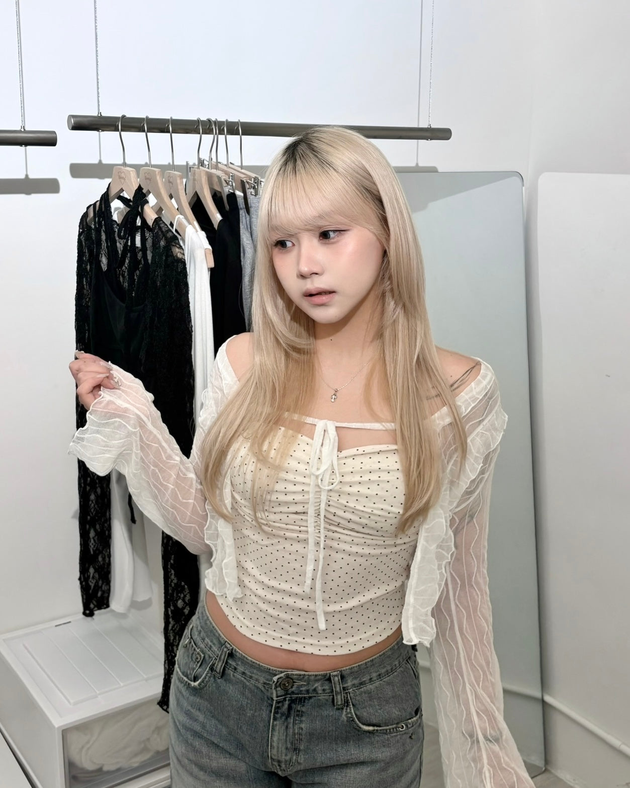 【2026波點風穿搭Must Have｜ 約會打卡必備單品】Cuddly Mermaid 波點心型抺胸Bra Top