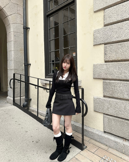 【拜年見家長❤️穩取好印象首選】韓系知性風】Office Siren 顯瘦假兩衫裇衫 Top